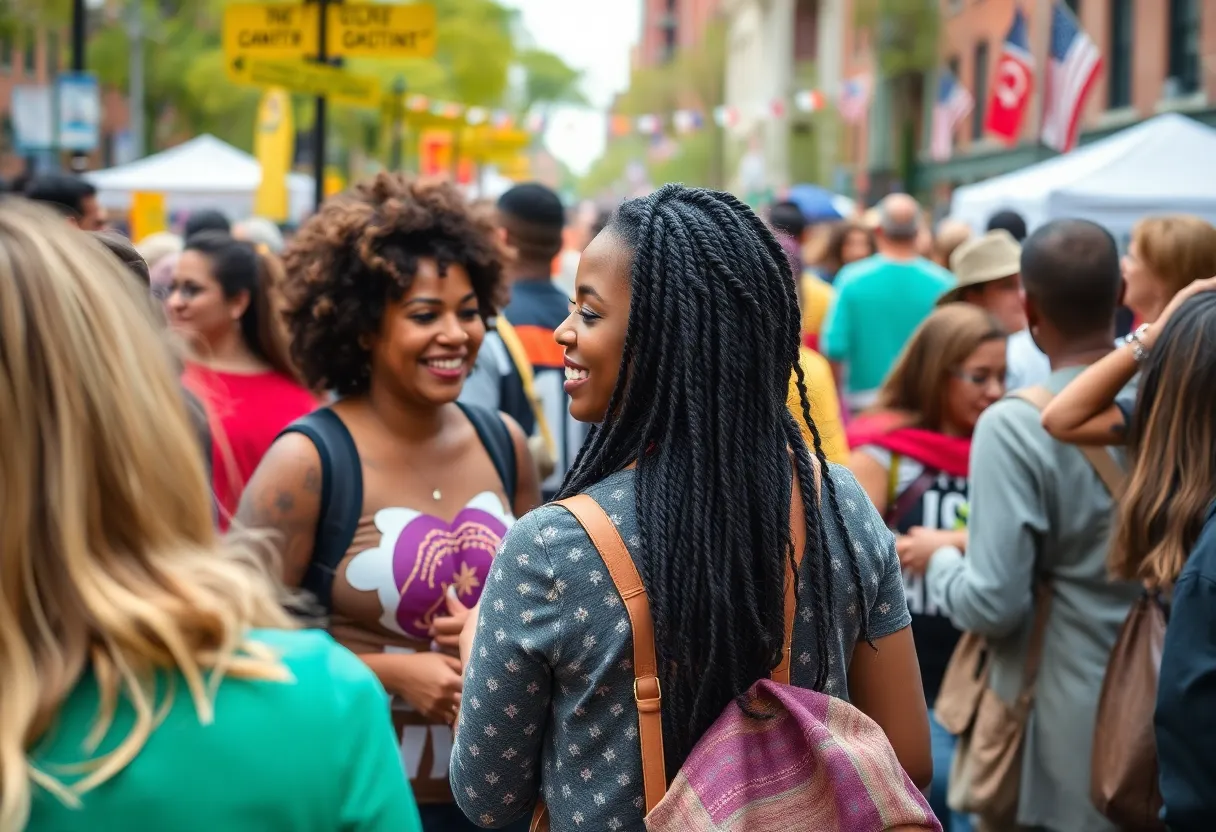 Community celebration in Boston highlighting local news and initiatives.