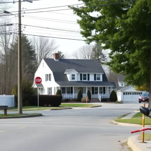 Scene of a motorcycle crash in Bellingham, Massachusetts