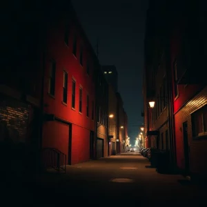 Shadowy alley in Boston representing organized crime