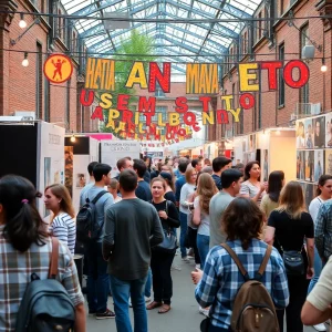 Community members enjoying free arts events in Boston