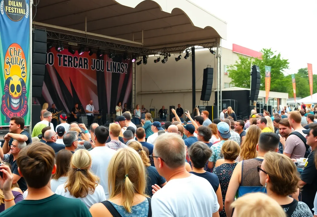 Crowd enjoying the Boston Calling Music Festival with live performances