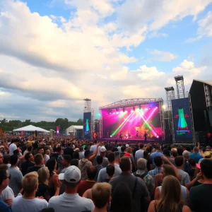 Crowd enjoying music at Boston Calling Festival