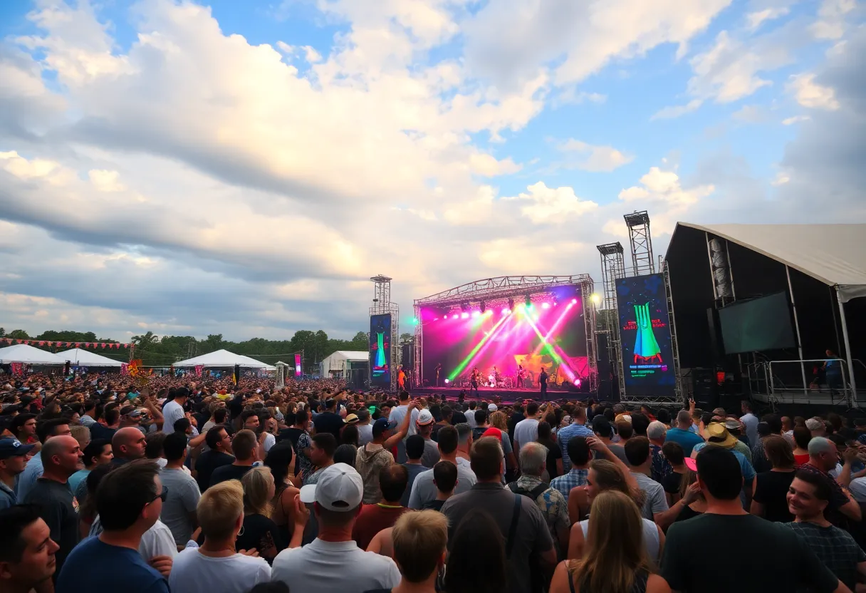 Crowd enjoying music at Boston Calling Festival