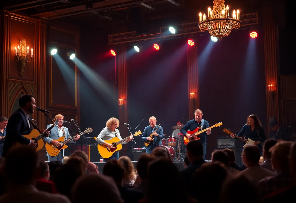 Musicians performing at a concert in Boston, showcasing connectivity and emotion.