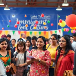 Community members celebrating at the Boston Immigrant Support Festival