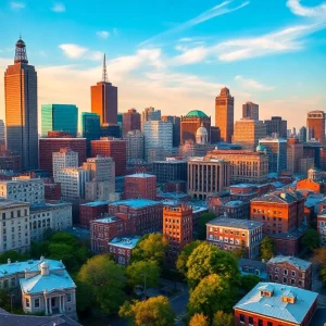 Boston skyline representing economic growth and prosperity