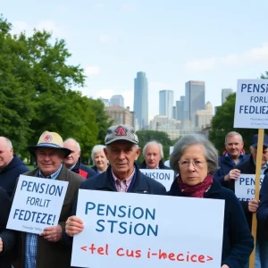 Senior citizens rallying for pension increases in Boston