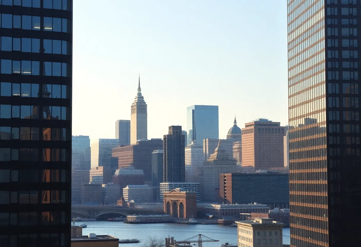 Skyline of Boston representing economic stability and growth