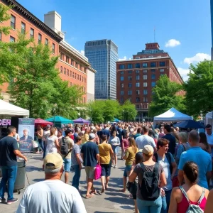 People enjoying free summer events in Boston.