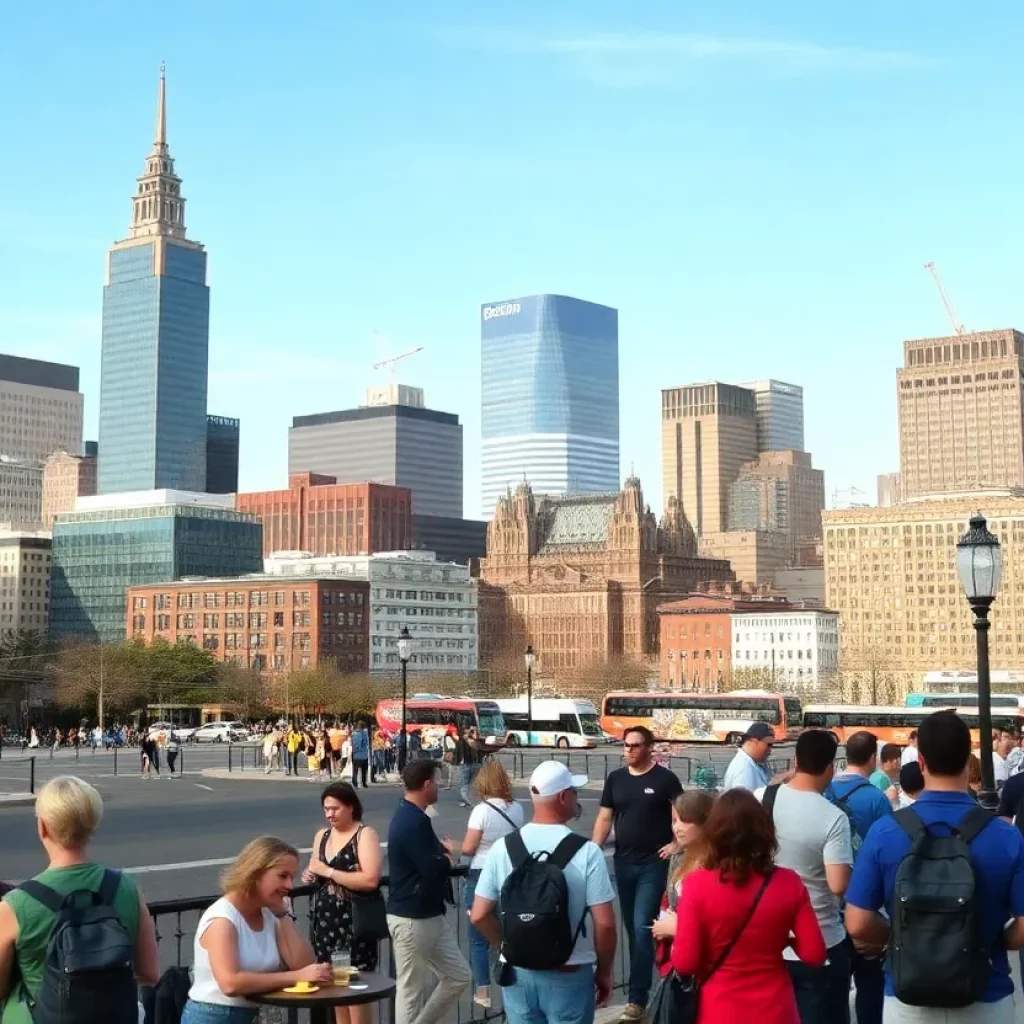 Scenic view of Boston showcasing tourist landmarks
