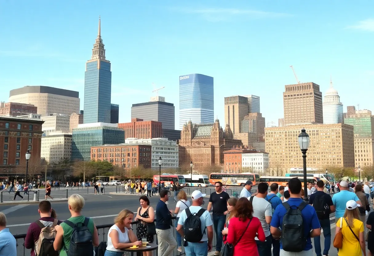 Scenic view of Boston showcasing tourist landmarks