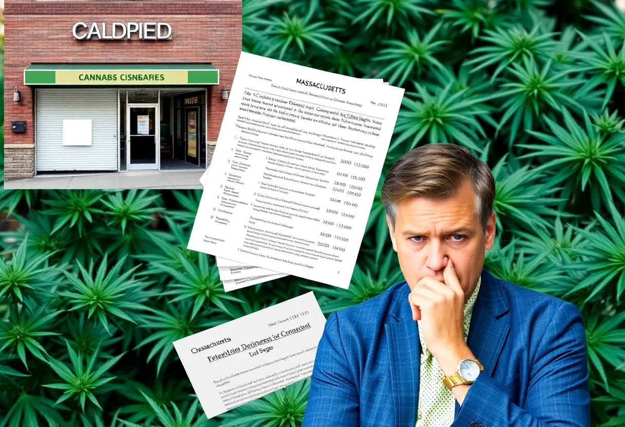 A visual representation of the financial struggles of cannabis businesses in Massachusetts.