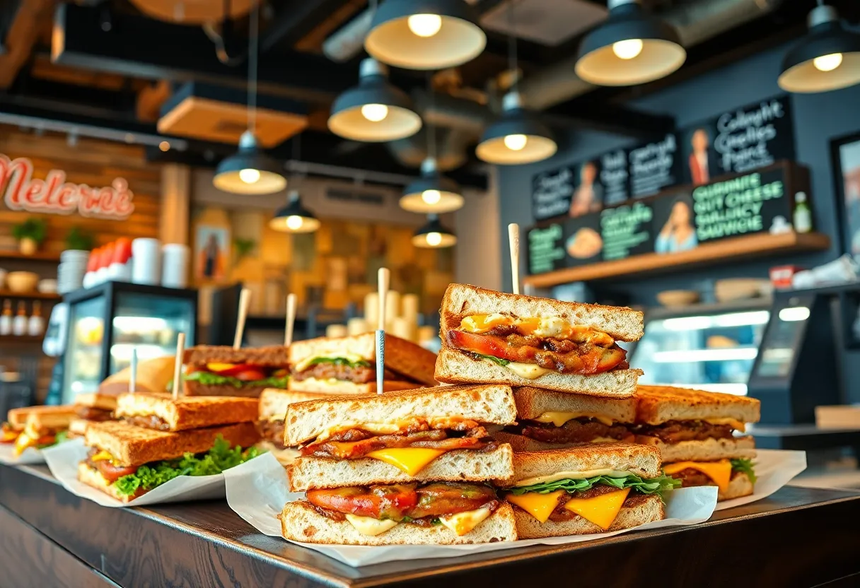 Gourmet grilled cheese sandwiches at Cheese Louise