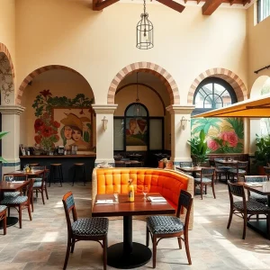 Renovated dining space of Committee Restaurant in Boston