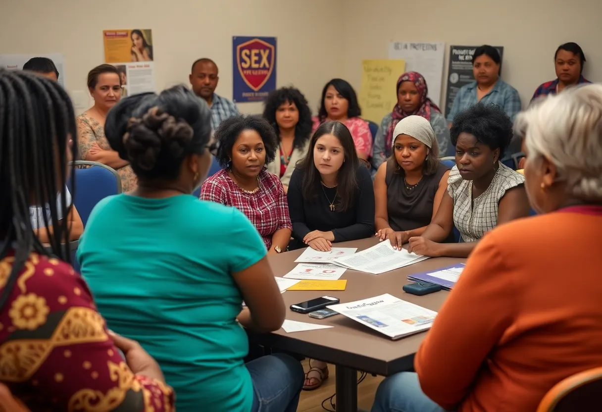 Community meeting focusing on sex trafficking awareness