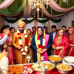 A beautiful wedding ceremony combining New England and Pakistani traditions.