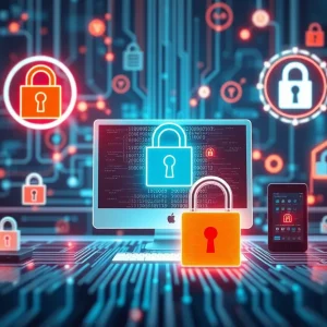 Conceptual image representing cyber security issues
