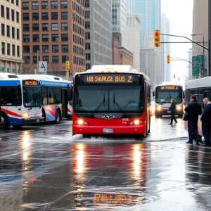 Flooded streets and shuttle buses in Boston due to Orange Line disruptions