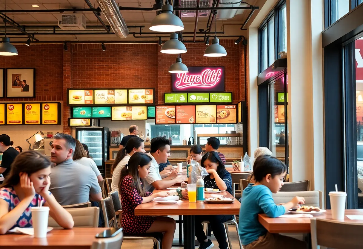 People enjoying a meal in Framingham's dining scene