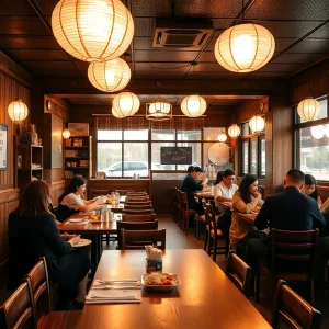Interior view of Iru Korean Restaurant in Brookline