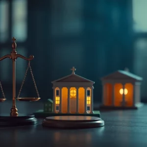 Abstract representation of justice and community safety