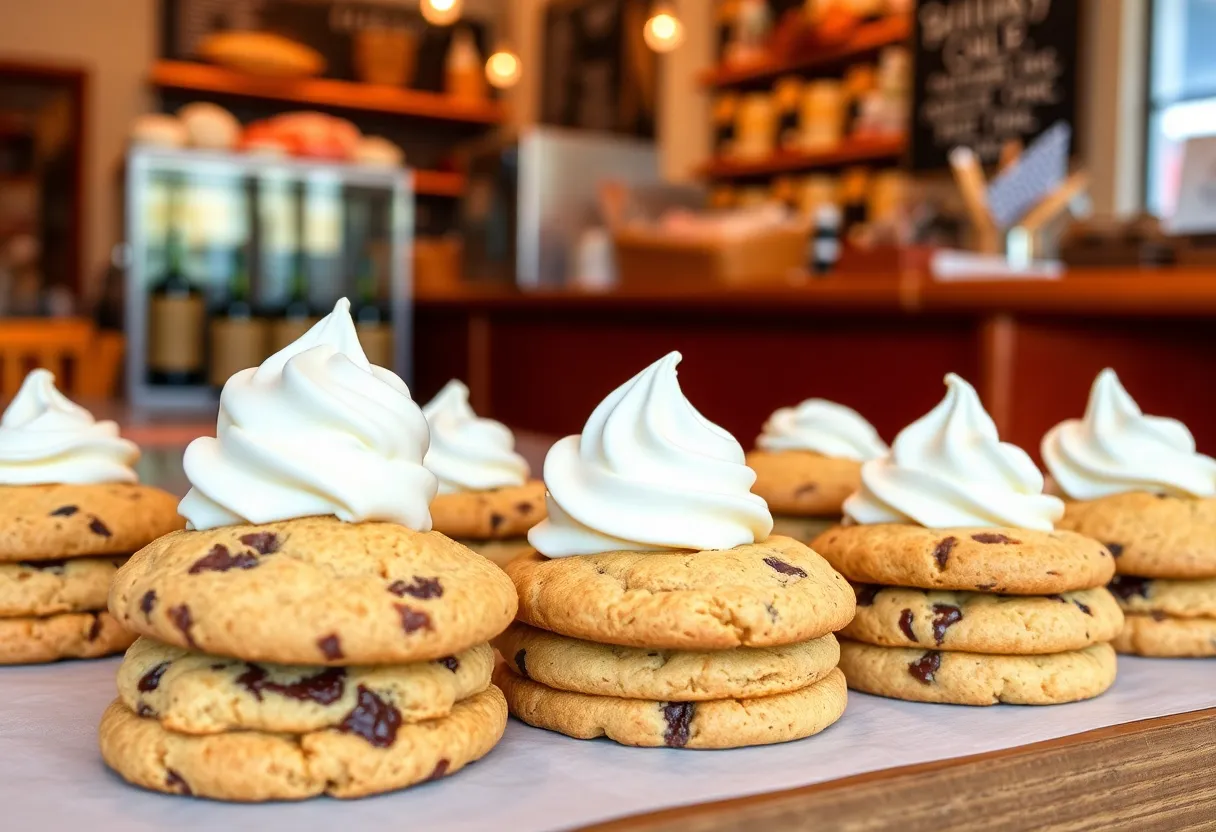 Cookies a la mode featuring Levain Bakery cookies and J.P. Licks ice cream