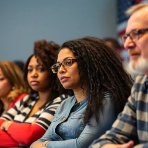 Residents gathered for a town meeting discussing immigration enforcement in Mansfield