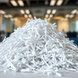 Symbolic shredding of paperwork representing regulatory changes