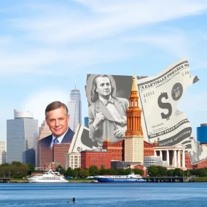 Illustration representing the impact of the millionaire tax in Massachusetts