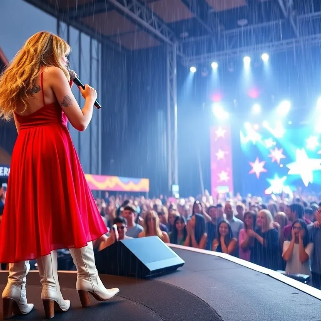 Megan Moroney performing live at Boston Calling Music Festival