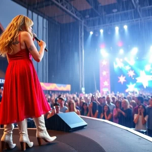 Megan Moroney performing live at Boston Calling Music Festival