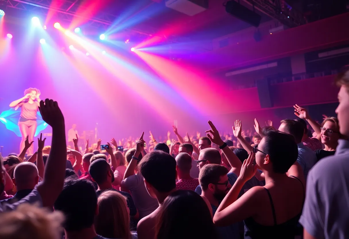 Megan Moroney performing live at a sold-out concert