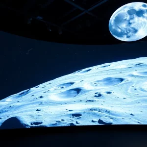 Immersive lunar exhibition showcasing Apollo missions