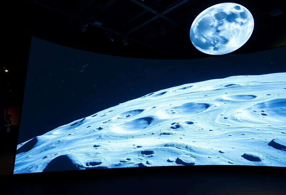 Immersive lunar exhibition showcasing Apollo missions