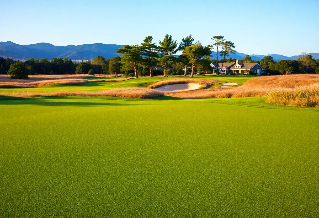 Golfers enjoying a sunny day at a New England golf course during the Rounds 4 REACH auction.