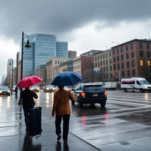 Heavy rainfall during nor'easter in Boston