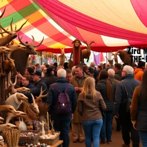 Attendees exploring unique items at the Oddities and Curiosities Expo in Boston