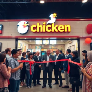 Grand opening of Raising Cane's in Framingham, MA
