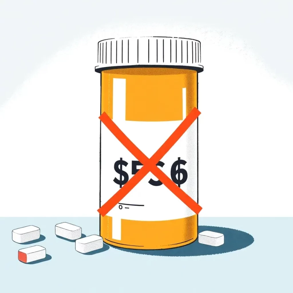 Illustration of reduced prescription drug prices