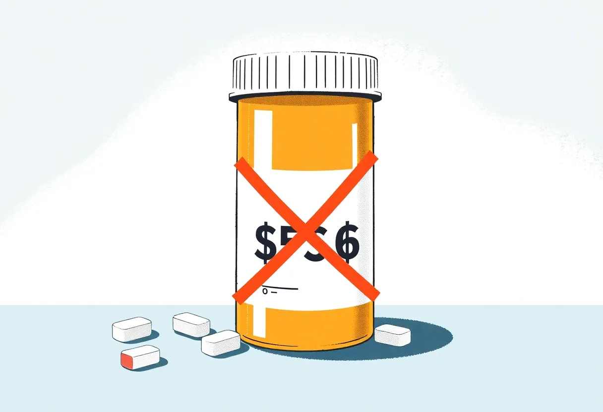 Illustration of reduced prescription drug prices