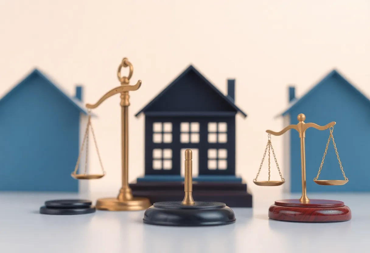 Abstract depiction of rental fraud in a housing market context