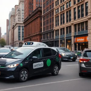 Autonomous taxi driving through Boston's streets