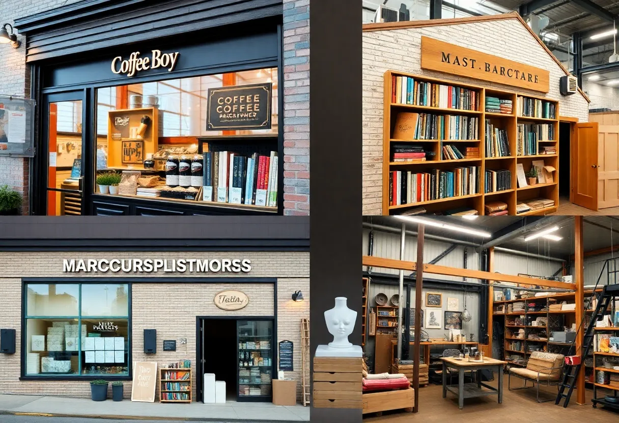 Collage of small businesses in Massachusetts showing signs of financial struggle