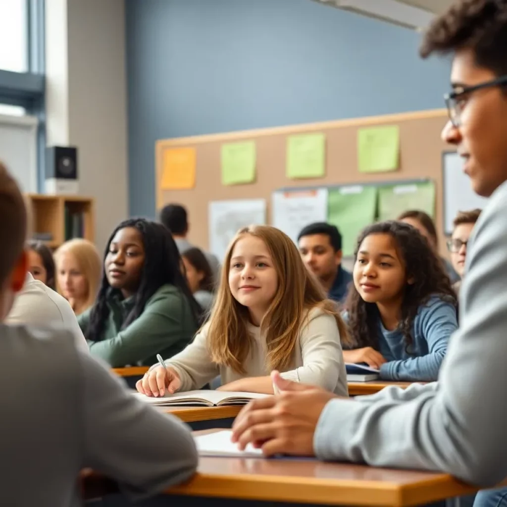 Diverse students learning in a supportive classroom