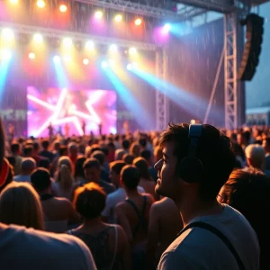 T-Pain performing at Boston Calling music festival