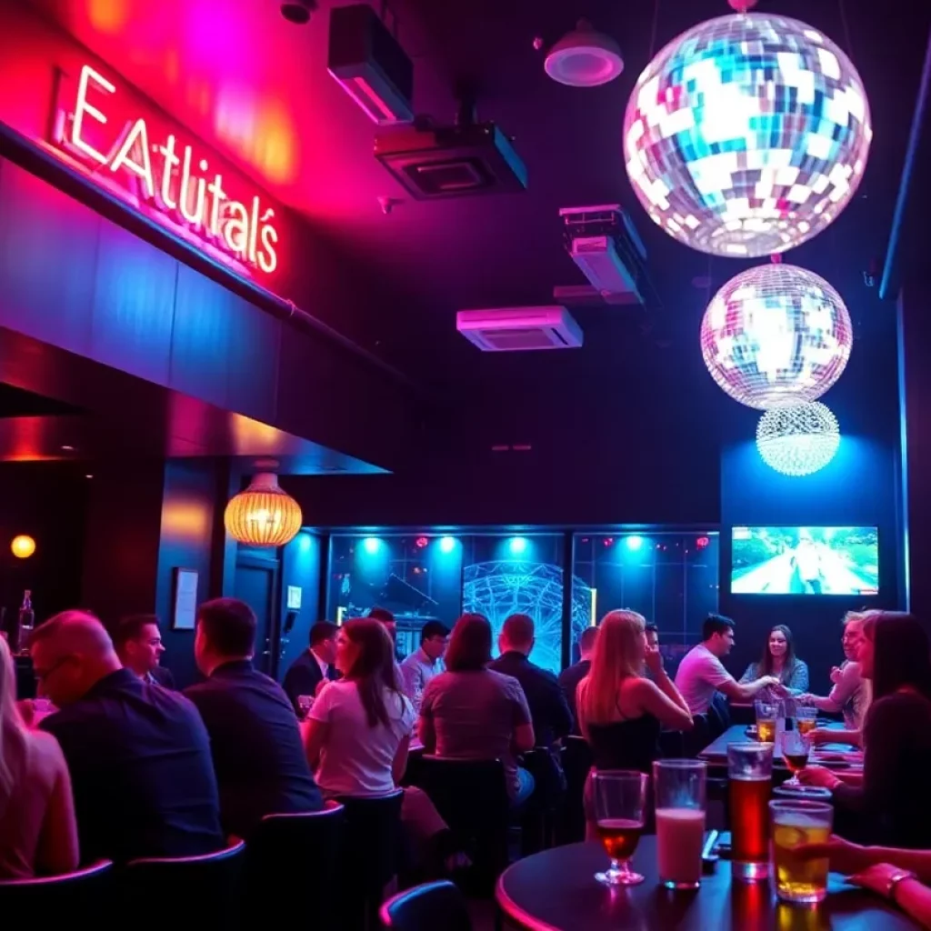 Interior of The 88 Club with patrons enjoying live music