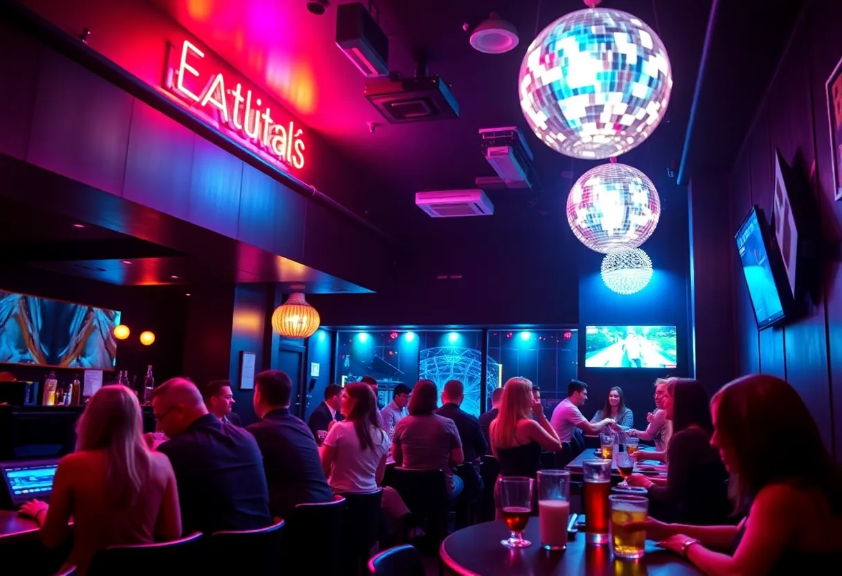 Interior of The 88 Club with patrons enjoying live music
