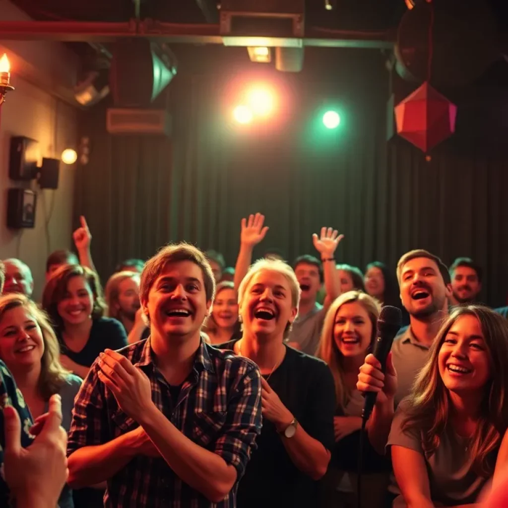 Audience enjoying a comedy show at The Wilbur in Boston