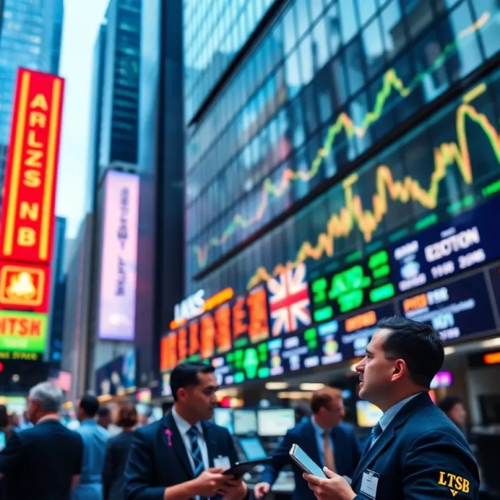 Traders on Wall Street celebrating stock market gains