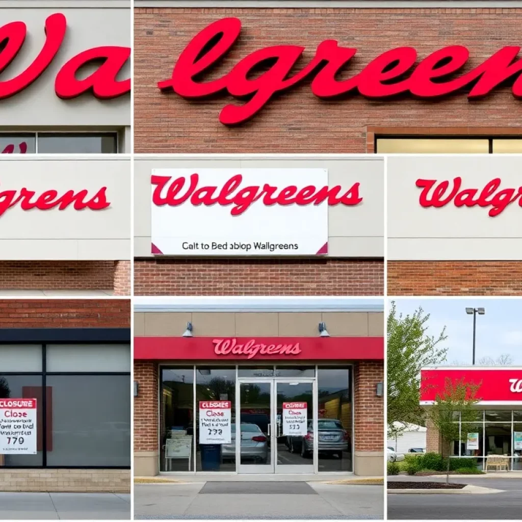 Walgreens store signs with closure notices